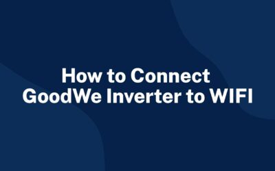 How to Connect GoodWe Inverter to WIFI